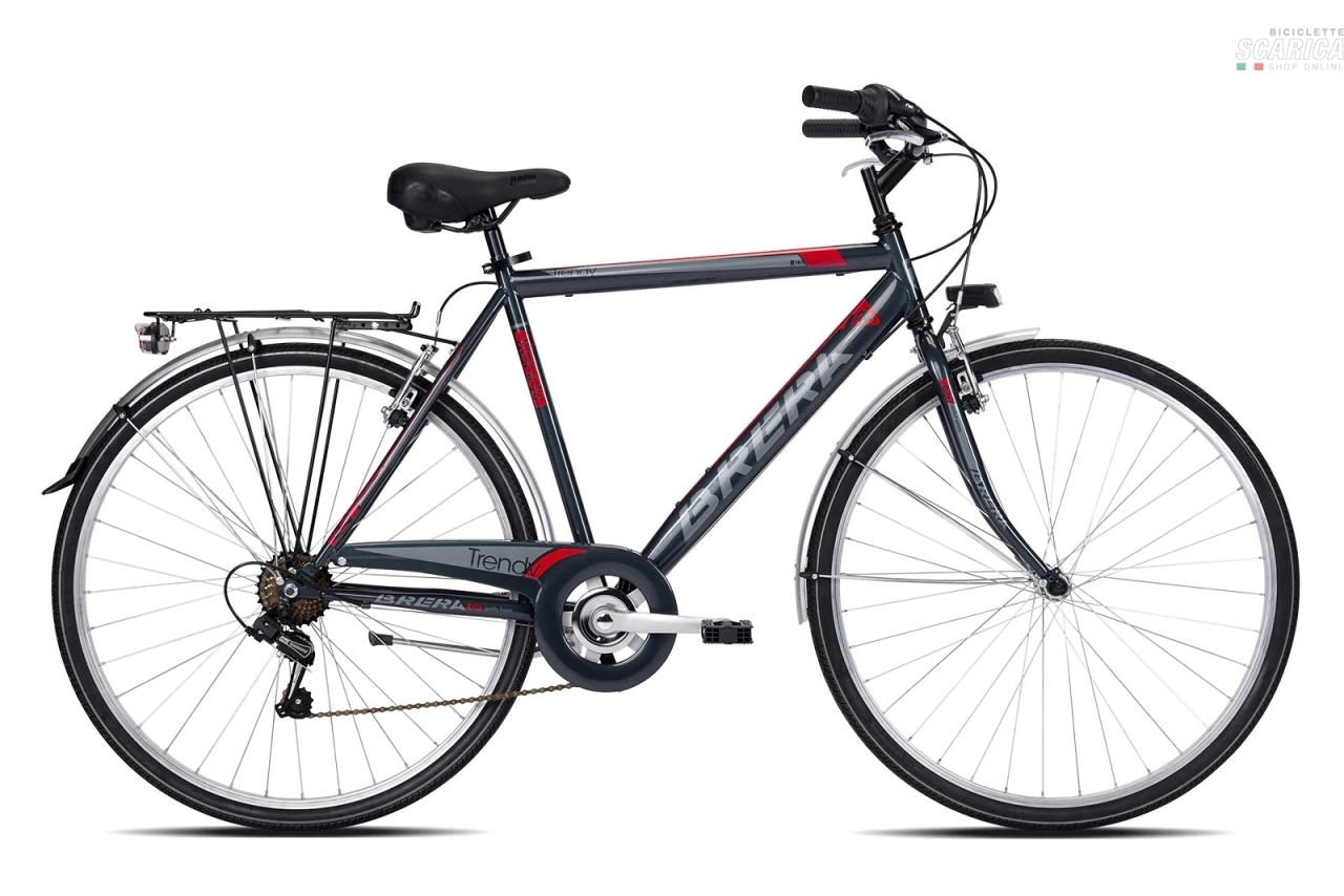 BRERA TRENDY UOMO 28 6V TITANIO ROSSO - BRERA CICLI 4 BRERA TRENDY UOMO 28 6V TITANIO ROSSO - BRERA CICLI - immagine 2